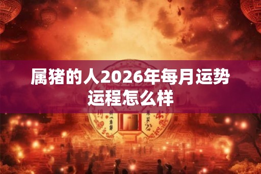 属猪的人2026年每月运势运程怎么样