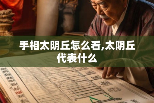 手相太阴丘怎么看,太阴丘代表什么