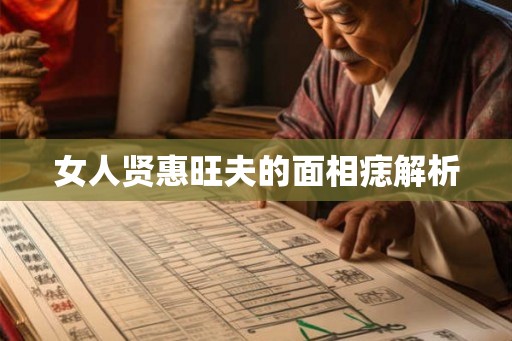 女人贤惠旺夫的面相痣解析