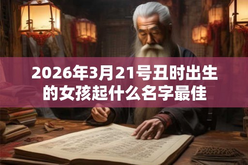 2026年3月21号丑时出生的女孩起什么名字最佳