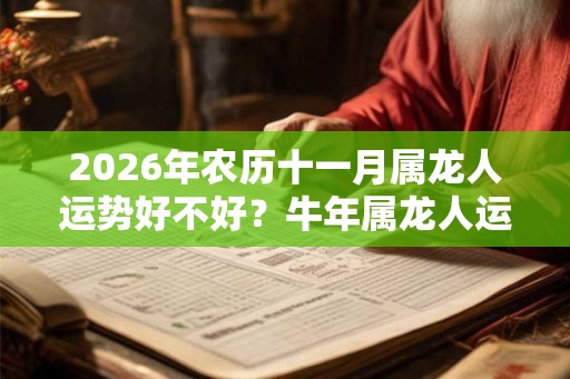 2026年农历十一月属龙人运势好不好？牛年属龙人运势分析