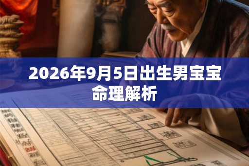 2026年9月5日出生男宝宝命理解析