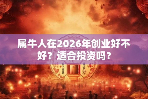 属牛人在2026年创业好不好？适合投资吗？