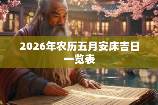 2026年农历五月安床吉日一览表
