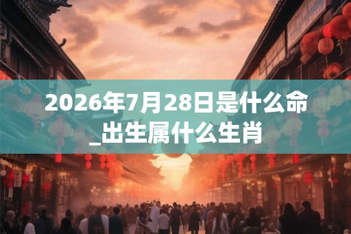 2026年7月28日是什么命_出生属什么生肖 2026年7月28日是什么命_出生属什么生肖