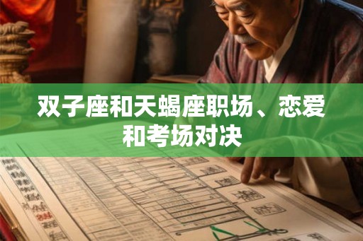 双子座和天蝎座职场、恋爱和考场对决