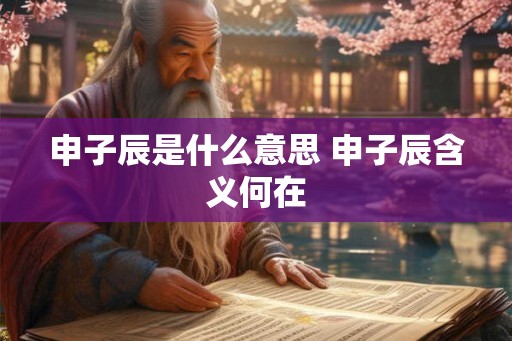 申子辰是什么意思 申子辰含义何在 申子辰是什么意思 申子辰含义何在