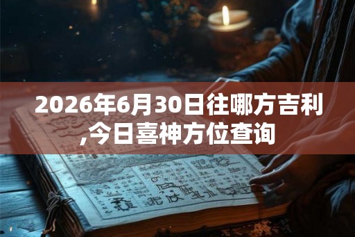 2026年6月30日往哪方吉利,今日喜神方位查询