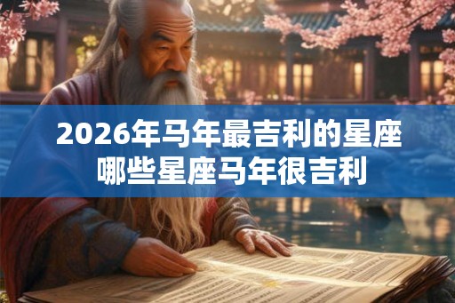 2026年马年最吉利的星座 哪些星座马年很吉利 2026年马年最吉利的星座 哪些星座马年很吉利