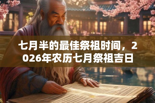 七月半的最佳祭祖时间，2026年农历七月祭祖吉日