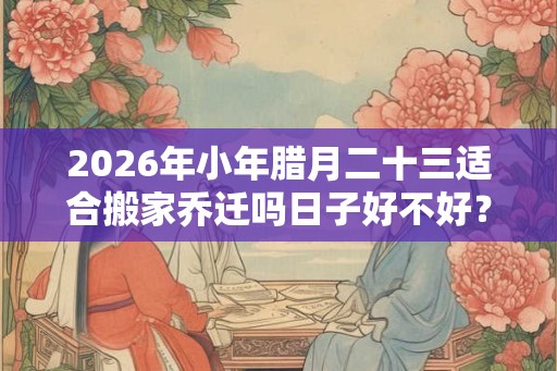 2026年小年腊月二十三适合搬家乔迁吗日子好不好? 2026年小年腊月二十三适合搬家乔迁吗日子好不好?