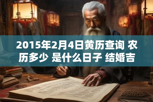 2015年2月4日黄历查询 农历多少 是什么日子 结婚吉时