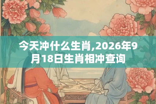 今天冲什么生肖,2026年9月18日生肖相冲查询