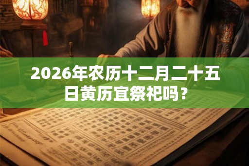 2026年农历十二月二十五日黄历宜祭祀吗？