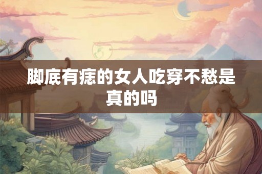 脚底有痣的女人吃穿不愁是真的吗