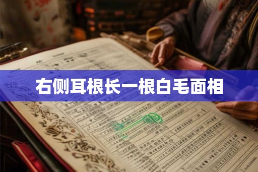 右侧耳根长一根白毛面相