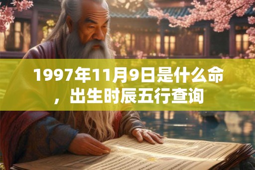 1997年11月9日是什么命，出生时辰五行查询