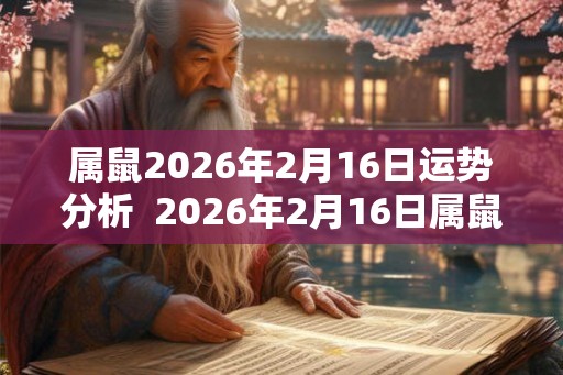 属鼠2026年2月16日运势分析  2026年2月16日属鼠今日运势