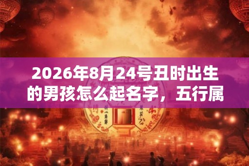 2026年8月24号丑时出生的男孩怎么起名字，五行属什么