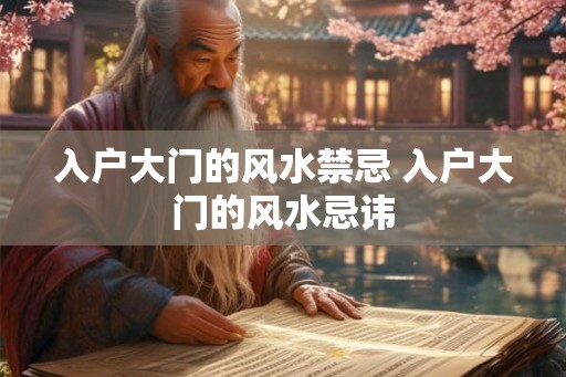 入户大门的风水禁忌 入户大门的风水忌讳