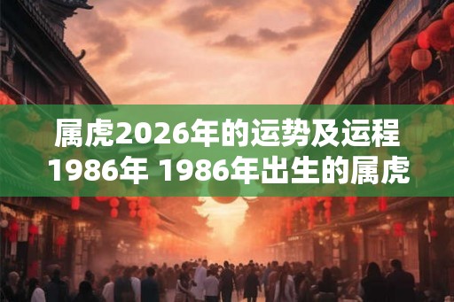 属虎2026年的运势及运程1986年 1986年出生的属虎人2026年运势如何