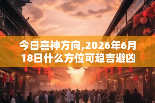 今日喜神方向,2026年6月18日什么方位可趋吉避凶