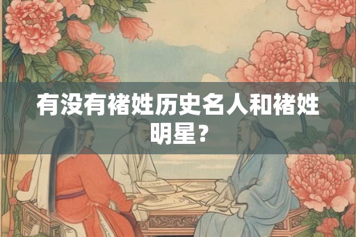 有没有褚姓历史名人和褚姓明星？