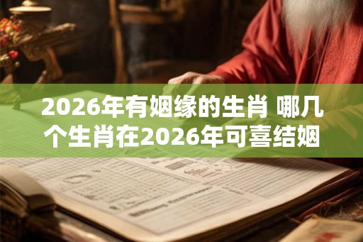 2026年有姻缘的生肖 哪几个生肖在2026年可喜结姻缘