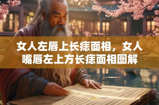 女人左唇上长痣面相，女人嘴唇左上方长痣面相图解