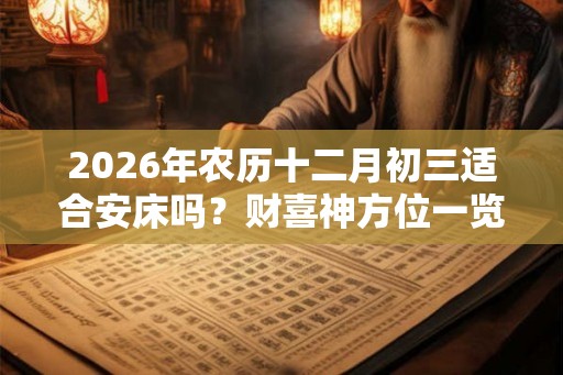 2026年农历十二月初三适合安床吗？财喜神方位一览！