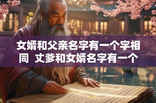 女婿和父亲名字有一个字相同  丈爹和女婿名字有一个字一样
