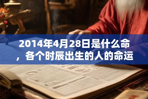 2014年4月28日是什么命，各个时辰出生的人的命运