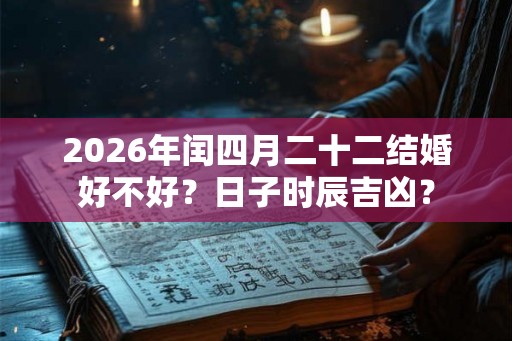 2026年闰四月二十二结婚好不好？日子时辰吉凶？