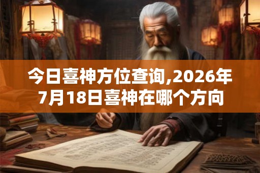 今日喜神方位查询,2026年7月18日喜神在哪个方向 今日喜神方位查询,2026年7月18日喜神在哪个方向