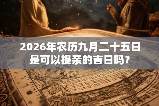 2026年农历九月二十五日是可以提亲的吉日吗？