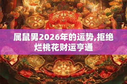 属鼠男2026年的运势,拒绝烂桃花财运亨通