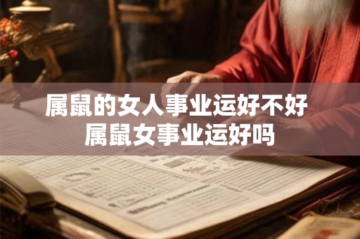 属鼠的女人事业运好不好 属鼠女事业运好吗