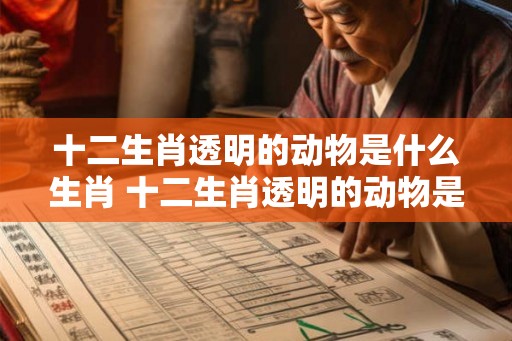 十二生肖透明的动物是什么生肖 十二生肖透明的动物是什么生肖呢