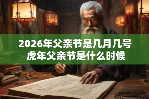 2026年父亲节是几月几号 虎年父亲节是什么时候