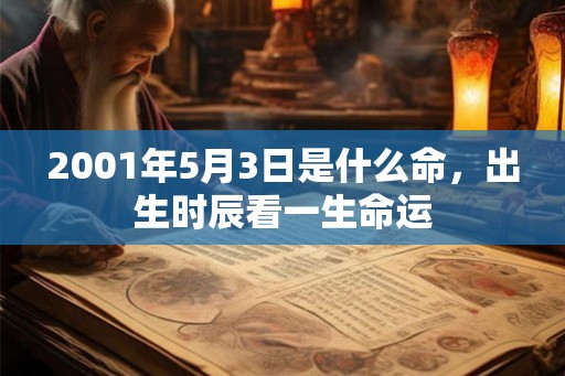 2001年5月3日是什么命，出生时辰看一生命运
