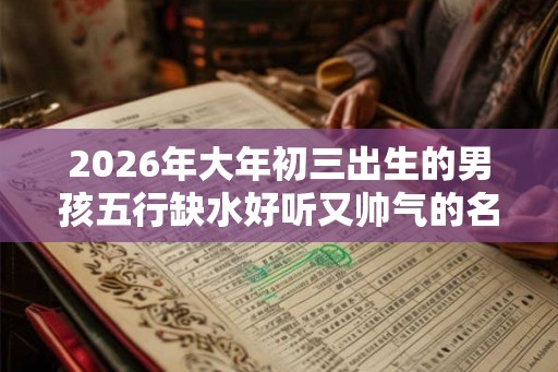 2026年大年初三出生的男孩五行缺水好听又帅气的名字推荐