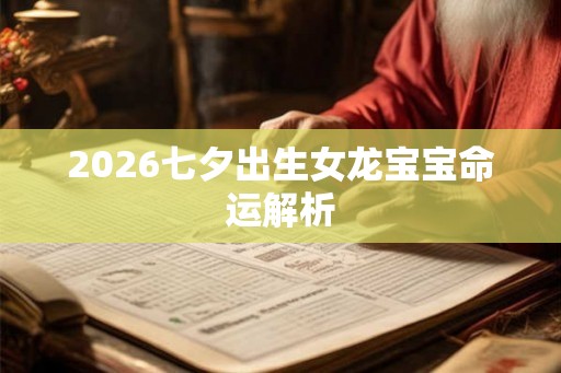 2026七夕出生女龙宝宝命运解析 2026七夕出生女龙宝宝命运解析