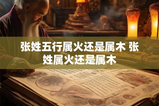张姓五行属火还是属木 张姓属火还是属木 张姓五行属火还是属木 张姓属火还是属木