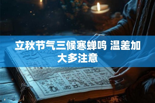 立秋节气三候寒蝉鸣 温差加大多注意