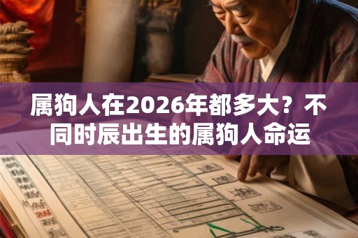 属狗人在2026年都多大?不同时辰出生的属狗人命运 属狗人在2026年都多大?不同时辰出生的属狗人命运