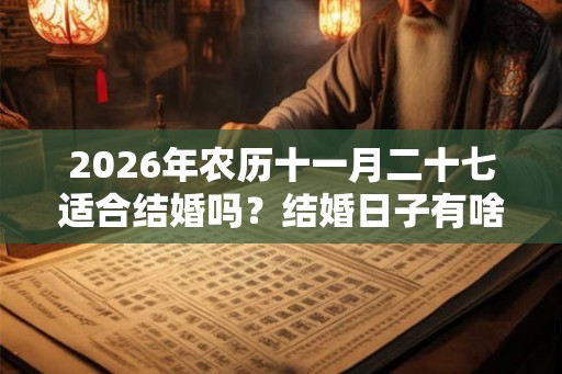 2026年农历十一月二十七适合结婚吗？结婚日子有啥讲究？