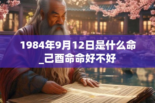1984年9月12日是什么命_己酉命命好不好 1984年9月12日是什么命_己酉命命好不好
