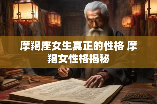 摩羯座女生真正的性格 摩羯女性格揭秘