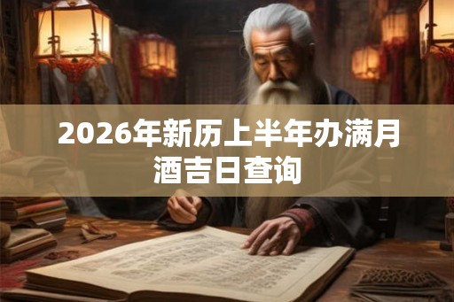 2026年新历上半年办满月酒吉日查询