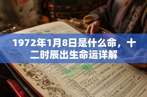 1972年1月8日是什么命，十二时辰出生命运详解
